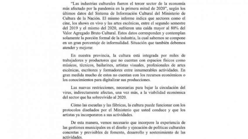 Alejo Alguacil: "No alcanza solo con el Catalogo Cultural que planteó la provincia"